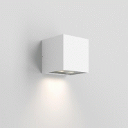Zafferano Applique Forward 2 Lumières Asymétrique Ip54 En Aluminium Blanc, Led 10.5W 3000K, Optique Orientée Pour Éclairage Architectural Extérie