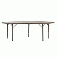 ZOWN Table pliante semi-circulaire XL Crescent 152 x 76 cm Premium - marron plastique SP-PT015X002A ZOWN Table pliante semi-circulaire XL Crescent 152 x 76 cm Premium - marron plastique SP-PT015X002A