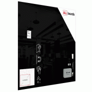 ALLboards Tableau Noir en Verre 150x100 cm - noir TS150x100BK