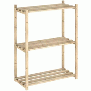 ASTIGARRAGA etagère 3 tablettes à lattes 88x65x30cm nc-3-30 - beige 8422341599777