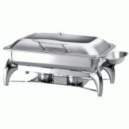 Chafing dish à hublot rectangulaire en acier inox - GN 1/1 de 9L ou GN 2/3 de 5,5L Chafing dish à hublot rectangulaire en acier inox - GN 1/1 de 9L ou GN 2/3 de 5,5L