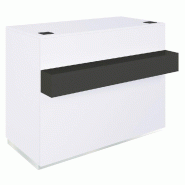 Comptoir Cage blanc repose sac noir 1 tiroir 2 tablettes 120x60/76x93cm