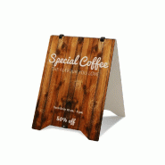 Exposiciónate Chevalet stop trottoir Grab & Grip 50 x 70 cm ZPG50x70 - blanc Bois manufacturé 8596052210815