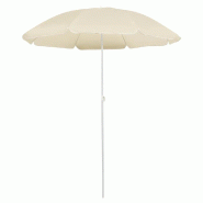 Helloshop26 - Parasol de jardin inclinable 180 x 180 x 200 cm protection UV haute résistance style sable en polyester sable 02_0046512 - acier 300023