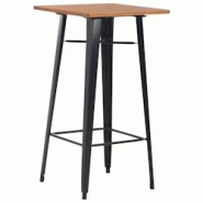 Helloshop26 - Table haute mange debout bar bistrot noir 108 cm pinède et acier 0902113 - 3001953972366 Helloshop26 - Table haute mange debout bar bistrot noir 108 cm pinède et acier 0902113 - 3001953972366