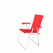 MUEBLEAR - Chaise pliante rouge en bois de hêtre - rouge métal MU095