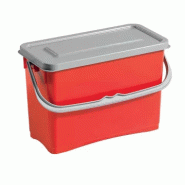 Seau rectangulaire 8l rouge + couvercle Seau rectangulaire 8l rouge + couvercle
