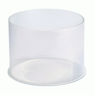 Bac de présentation PMMA rond Ø20xH15cm - Transparent - Épaisseur 3mm