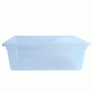 DBMARK 18269PP-190 - Boîte de rangement 49,2 L - (46 x 66 x 23 cm) - Polypropylène (PP) translucide - (Couvercle non inclus) - Vente à l'unité - b