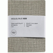 MIQUELRIUS Carnet A5, 96p./48 feuilles ivoire 90 g/m², couv. Beige, uni - 8422593015896