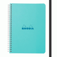 RHODIA Lot de 10 Carnet azur A5, 120p./60 feuilles 80 g/m² reliure intégrale, ligné - 3037921181232