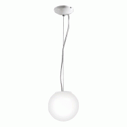 ROSSINI ILLUMINAZIONE Lampe À Suspension Emily Rossini Group - Diamètre 20Cm, Verre Soufflé Blanc Satiné, Douille E27 Ip20, Design Polyvalent Et R