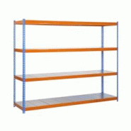 SimonRack Étagère Industrielle, 2000x2400x750 mm, 4 Niveaux, Métal, Étagère Charge Lourde, Bleu/Orange/Galvanisé - Simonforte - métal 8435104990896 SimonRack Étagère Industrielle, 2000x2400x750 mm, 4 Niveaux, Métal, Étagère Charge Lourde, Bleu/Orange/Galvanisé - Simonforte - métal 8435104990896