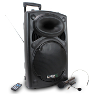 Système portable autonome Ibiza port12 UHF BT USB/VOX/BLUETOOTH et 2 micros UHF 350 Watts Système portable autonome Ibiza port12 UHF BT USB/VOX/BLUETOOTH et 2 micros UHF 350 Watts