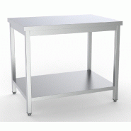 Table inox de travail avec étagère démontable profondeur 600mm long... - P7333.0063