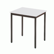 Table rectangulaire l.700 x p.600 mm gris clair et anthracite - 9500018