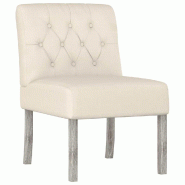 VidaXL Fauteuil sans accoudoirs lin design de boutons Modèle Vega Work Pro - 8720845759209