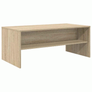 VidaXL Table basse Chêne Sonoma 100 x 50 x 40 cm Bois d'ingénierie Modèle Atlas Office Pro Prime - 8000286