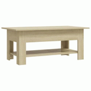 VidaXL Table basse chêne sonoma 102x55x42 cm bois d'ingénierie Modèle Imperial Moderne - 810256XL