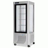 Vitrine réfrigérée positive Rotative 400L 4 faces vitrées SCAIOLA - Argent