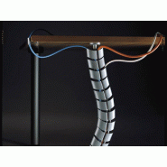 Vertèbre passe-câbles verticale SPLC - plastique gris aluminium RAL9006 - longueur 80 cm - pas cher Vertèbre passe-câbles verticale SPLC - plastique gris aluminium RAL9006 - longueur 80 cm - pas cher