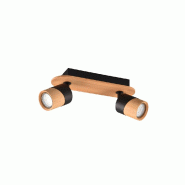 Applique Led GU10 support et douille bois métal noir -Trio - Aruni II - gris 4017807562217