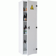 Armoire modulable ht 1950 mm - 1 compartiment juxtaposable - sécurité produits chimiques - acier époxy blanc
