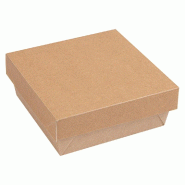 Boite avec couvercle snacking chaud The pack carton 500 ml 12x12x5cm - par 250
