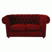 CANAPÉ CHESTERFIELD 2 PLACES ROUGE