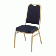 Chaises de banquet à dossier carré bleues - Lot de 4 - DL015  | Bolero