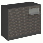 Comptoir Vertigo H T04nat. Spl.Droit L120cm 2tabl.Couliss.4tab.Amovib.Anthrae_0