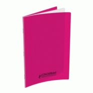 CONQUERANT Lot de 10 Cahier Classique PP piqué A4, 96p./48 feuilles 90g/m², Séyès, coloris rose - 3020120001982_0