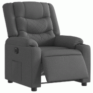 Fauteuil inclinable électrique Gris foncé Tissu Modèle Zervoriax - 8721012217973