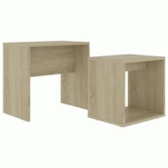 Helloshop26 - Ensemble de table basse sonoma 48 x 30 x 45cm bois ingénierie marron 02_0042123 - 3000213660722 Helloshop26 - Ensemble de table basse sonoma 48 x 30 x 45cm bois ingénierie marron 02_0042123 - 3000213660722