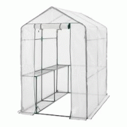 Helloshop26 - Serre de jardin en acier et polyéthylène avec étagères intégrées 120 x 186 x 190 cm 03_0008255 - 3001922882726 Helloshop26 - Serre de jardin en acier et polyéthylène avec étagères intégrées 120 x 186 x 190 cm 03_0008255 - 3001922882726