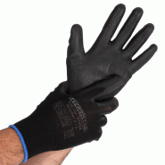 HYGOSTAR Gant de travail BLACK ACE 33933 polyester XL sw 12paires - XL noir textile 33933