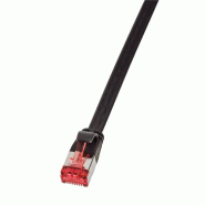 LogiLink Professional Câble patch plat U/FTP, Cat.6A, 20,0 m, noir, 20 m - noir 4052792039252