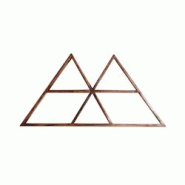 Möbilia Étagère Murale | 2 Triangles | Bois de Manguier | L 70 x P 10 x H 35 cm | Naturel - beige Bois massif 22020006 Möbilia Étagère Murale | 2 Triangles | Bois de Manguier | L 70 x P 10 x H 35 cm | Naturel - beige Bois massif 22020006