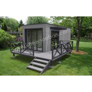 Paris - studio de jardin - id maison bois - toit plat 20m2