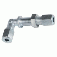 Passe-cloison droit mâle-mâle 90° - 6 , 12 , 14