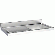 Plonge inox 1 bac et égouttoir à poser P 550 mm - 1000, à gauche_0