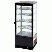 Romux® Vitrine Réfrigérée 4 Étagères avec 1 Porte Battante Noire 100 litres Ventilée | Vitrine à Poser en verre droit - 8435811800365 Romux® Vitrine Réfrigérée 4 Étagères avec 1 Porte Battante Noire 100 litres Ventilée | Vitrine à Poser en verre droit - 8435811800365