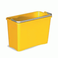 Seau 8 lt jaune avec anse sur bord, spécial Alpha sécurisé