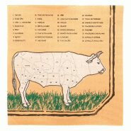 Serviette papier gaufré 2 plis beige motif Chicago 40x40cm - par 1200