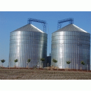 Silo agricole à fond plat en acier galvanisé de très haute qualité, avec plancher ventilé ou perforé