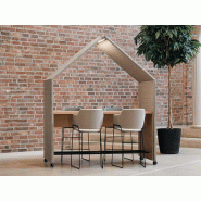 Table haute sur roulettes Hut Gem Gotessons avec cloisons en tissu Table haute sur roulettes Hut Gem Gotessons avec cloisons en tissu