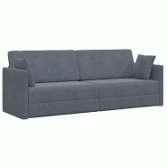 VidaXL Canapé-lit au sol 200cm Gris foncé Velours Modèle Yerveline - 4106727