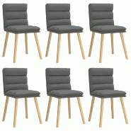 VidaXL Chaises à manger lot de 6 gris foncé tissu Modèle Renaissance Plus - 3315664