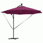 VidaXL Parasol Bordeaux 294 x 294 x 248 cm Polyester et Aluminium Modèle Atlas Confort - 42003389