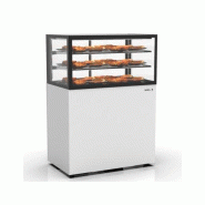 Vitrine chauffante INTEGRA chaleur sèche sur base haute - 1000 mm - 3 niveaux - H1400 mm - IN100/50-140C | Sayl Barcelona- Accès Grab & Go - 6740050